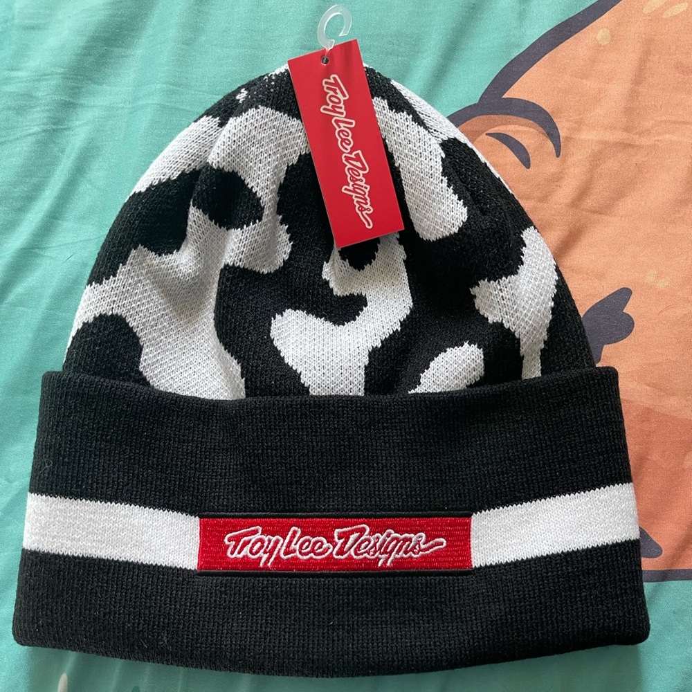Troy Lee Designs Flow Camo Beanie Black/white OSFA
